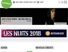Tablet Screenshot of botanique.be